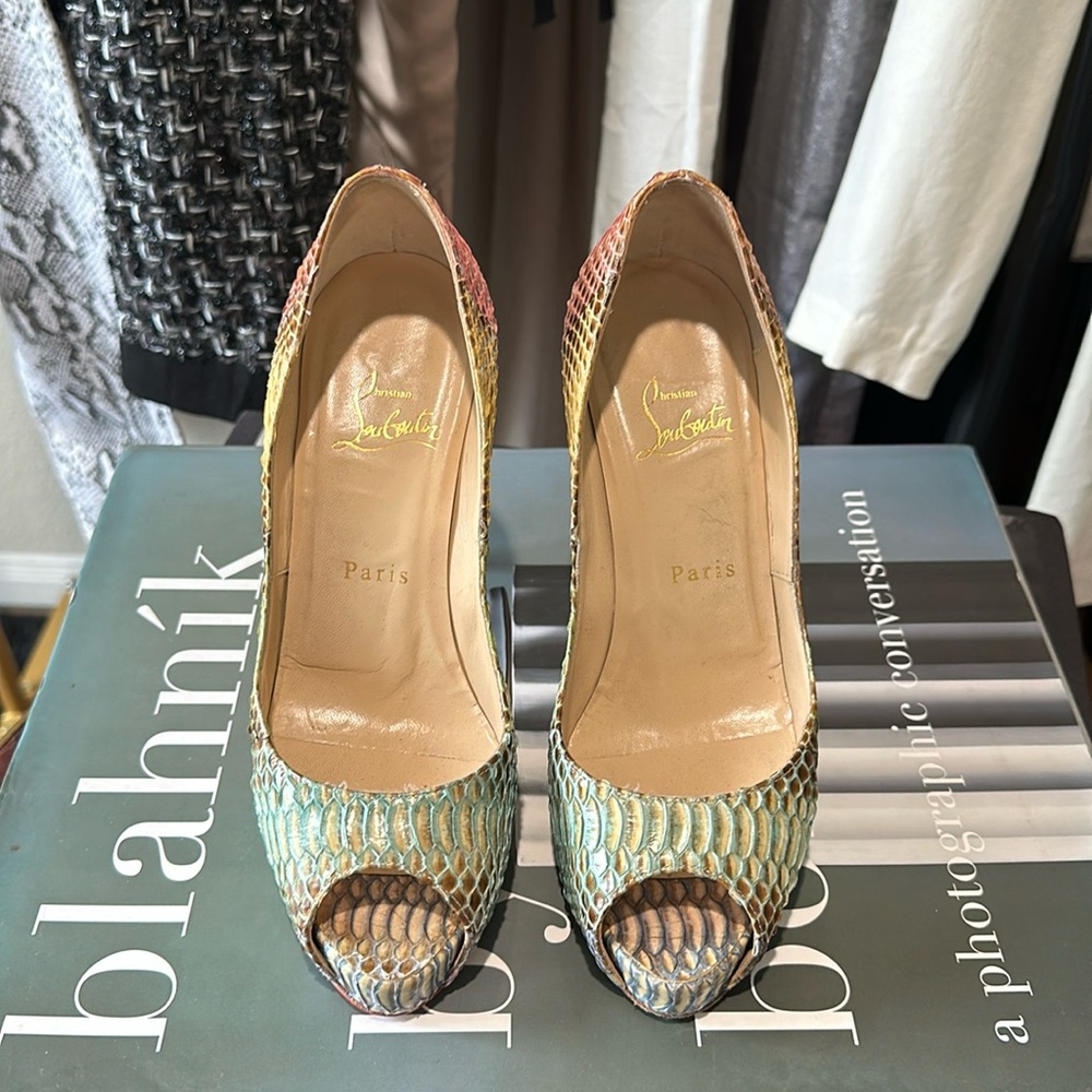 Multi Colored Python Christian Louboutin Pumps - image 1